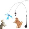 SUBLXPoten Interactive Cat Toy with Feather Bird and Bell, Cat Wand with Suction Cup, Color A-03 view 2