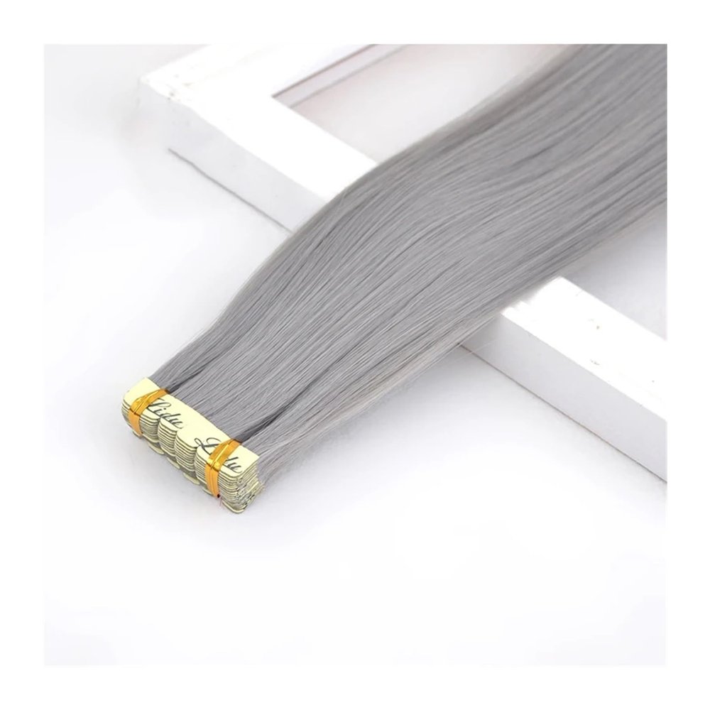 Tape-In Hair Extensions, Colored Synthetic Straight Hair, 10 Pieces