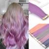 Tape-In Hair Extensions, Colored Synthetic Straight Hair, 10 Pieces view 2