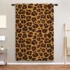 ggaimwf Brown Leopard Cartoon Safari Curtain with Rod Pocket, Pencil Pleats, 117 x 229 cm view 2