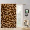 ggaimwf Brown Leopard Cartoon Safari Curtain with Rod Pocket, Pencil Pleats, 117 x 229 cm view 3