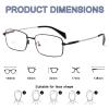 ZGYOZMNG Progressive Multifocal Reading Glasses for Men, Lightweight Full-Rim Anti-Fatigue Smart Zoom Glasses, Black, +2.50 (Silver 2.5) view 2