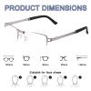 ZGYOZMNG Progressive Multifocal Reading Glasses, Foldable Blue-Light-Blocking Computer Glasses, Lightweight Portable Transitional Readers, Gold, +1.00 (Gray 1.5) view 3
