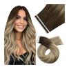 Tape-In Hair Extensions, Human Hair, Self-Adhesive, Dark Roots, Balayage 3/8/22 Blonde view 1