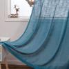 Musihy Voile Curtains, 107 x 138 cm, Breathable Sheer Curtains in Teal for Bedroom/Living Room view 1