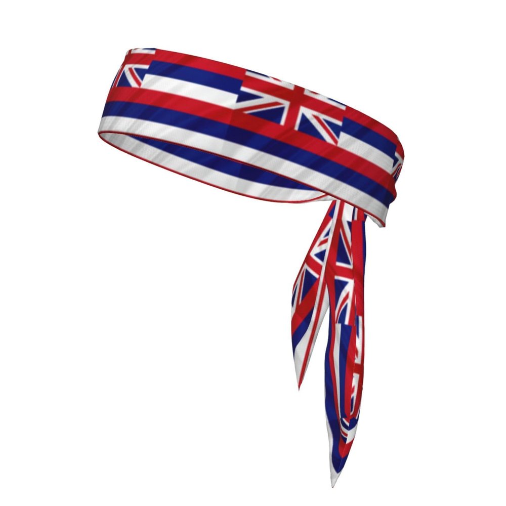 Hawaii American Flag Sweat-Absorbing Bandana Headband