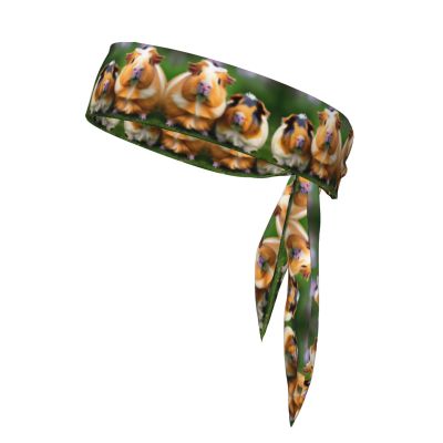 Cute Guinea Pig Sweat-Absorbing Headband for Tennis, Running, and Cycling
