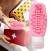 Moreeulsi 2-in-1 Silicone Travel Toiletry Bottle with Scalp Massager view 2