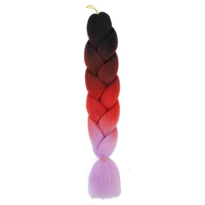 Ombre Kanekalon Braiding Hair, 24-Inch Jumbo Synthetic Extensions, 3-Pack
