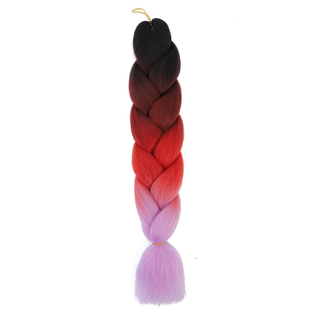 Ombre Kanekalon Braiding Hair, 24-Inch Jumbo Synthetic Extensions, 3-Pack