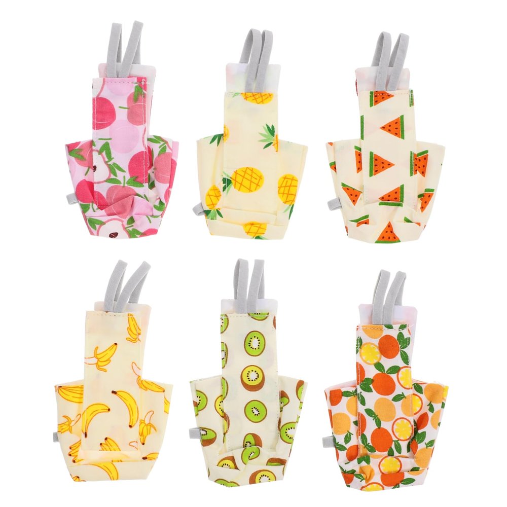 CORHAD 6-Pack Bird Flight Suit Diapers for Cockatiels and Parakeets