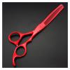 FUBUKIOF 5.5/6-Inch Red Hair Cutting and Thinning Scissors view 3