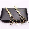FUBUKIOF Hair Cutting Scissors, 5.5 Inch, 440C, Gold-Tone, Cutting and Thinning Scissors, Professional Hairdressing Shears view 1