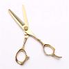 FUBUKIOF Hair Cutting Scissors, 5.5 Inch, 440C, Gold-Tone, Cutting and Thinning Scissors, Professional Hairdressing Shears view 2