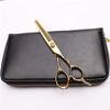 FUBUKIOF Hair Cutting Scissors, 5.5 Inch, 440C, Gold-Tone, Cutting and Thinning Scissors, Professional Hairdressing Shears view 3
