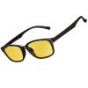 genkigold Blue Light Blocking Glasses for Women and Men, Glossy Black-Yellow Lenses view 1
