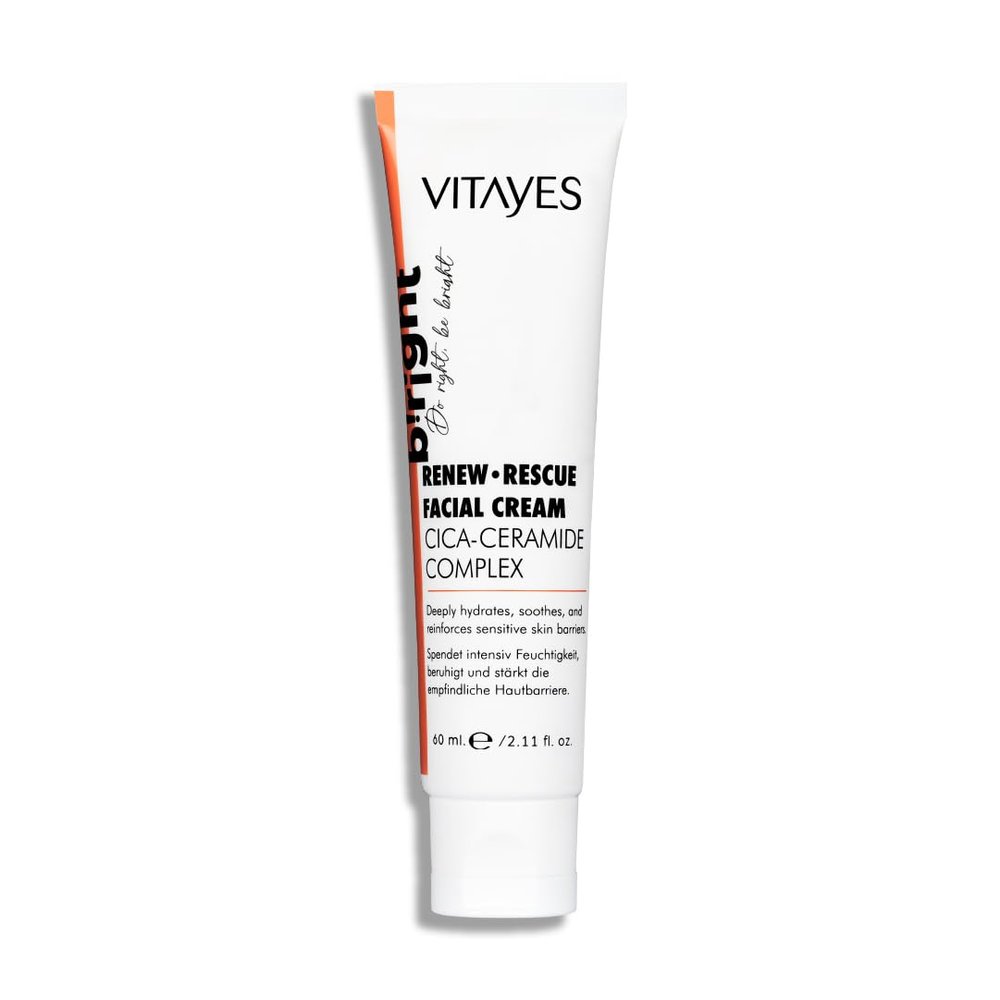 Vitayes Cica Ceramide Cream – Facial Moisturizer with Centella Asiatica Complex, 60 ml