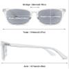 ABETOS Sunglasses Reading Glasses for Men and Women with UV Protection, Retro Classic, Transparent +2.25 view 2