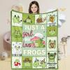 JUZGTSIT Just a Girl Who Loves Frogs Flannel Blanket view 1