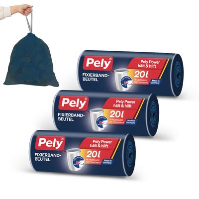 Pely Fixierband Trash Bags, 3-Pack, 20 L
