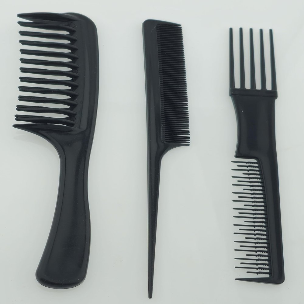 Comb Set (3-Piece Set, Black)