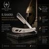 Roman Empire Shaving Mars Razor for Men, Professional Razor for Beard, Mustache and Contours, with 100 Derby Blades view 4