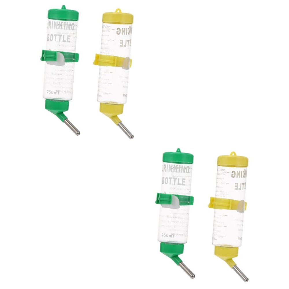 INOOMP 4-Piece Automatic Water Dispenser Bottles for Pets, Rabbits and Guinea Pigs