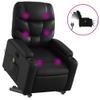 Homgoday Electric Massage Recliner, Black Faux Leather view 2