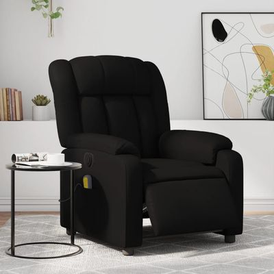Homgoday Electric Massage Recliner with Vibration Function, Black Faux Leather, 78 x 92 x 98 cm, Model 3205257