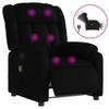 Homgoday Electric Massage Recliner with Vibration Function, Black Faux Leather, 78 x 92 x 98 cm, Model 3205257 view 2