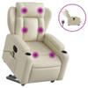 Homgoday Electric Power Lift Recliner, Cream Faux Leather, Massage Chair view 2