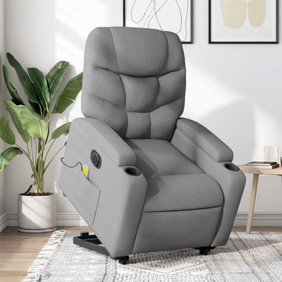 Homgoday Electric Massage Chair, Light Gray Fabric