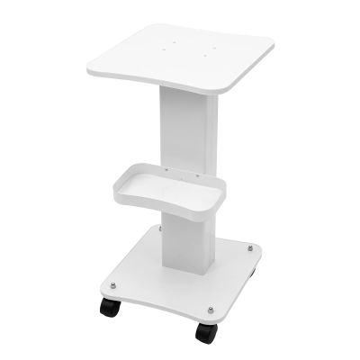 Portable Salon Trolley with Storage Basket and Locking Casters
