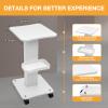 Portable Salon Trolley with Storage Basket and Locking Casters view 2
