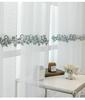 Bishilin Sheer White Curtains, 2-Piece Set, Nordic Delicate Beaded Design, 137 x 160 cm view 2