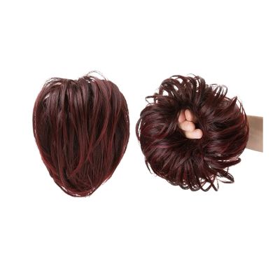 Synthetic Hair Bun Scrunchie Wrap, Curly Chignon Hairpiece for Women