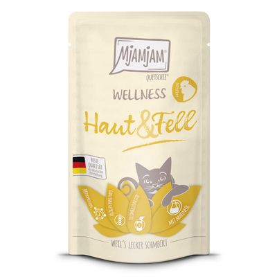 MjAMjAM - Premium Wet Cat Food - Wellness - Skin & Coat - Chicken, 1 Pack (1 x 125g), Grain-Free
