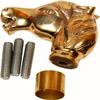 Ganga Victorian-Style Nautical Walking Cane, Brass Horse Head Handle, Gold-Tone view 3