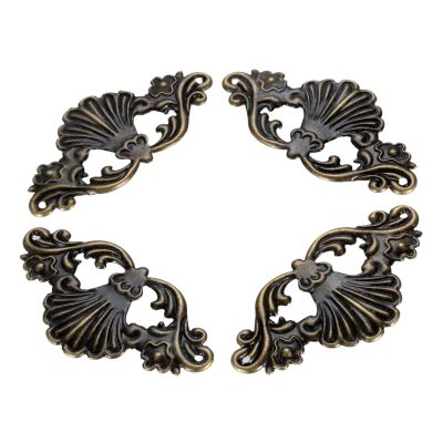 HTFKFW Metal Corner Protectors, Vintage Flower Corner Guards, 8-Pack, 97 × 47 mm, Antique Bronze