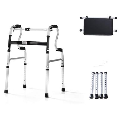HDMOZUYT Folding Aluminum Walker, 2-in-1 Walker with Seat