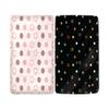 Hiseng 2-Pack Baby Fitted Sheets for Square & Oval Mattresses, Soft Microfiber, Pink/Black, 51 x 85 cm view 1