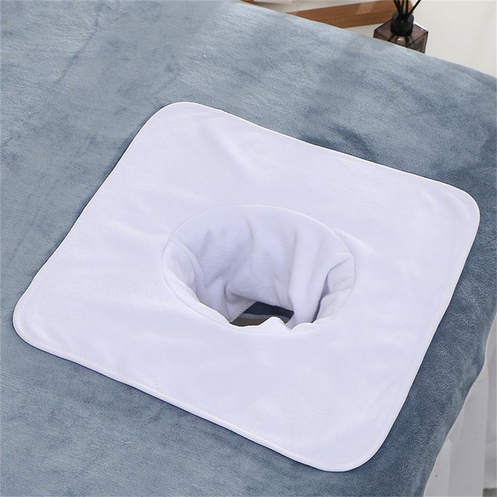Xisnuient Massage Table Sheet with Face Hole, 35 x 35 cm, Washable Reusable Cover (Color 1,8)