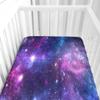 Morbuy Baby Crib Fitted Sheet, Starry Sky, Universe, 120 x 60 cm view 1