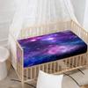 Morbuy Baby Crib Fitted Sheet, Starry Sky, Universe, 120 x 60 cm view 2