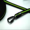 Grip Black-Neon Dog Leash, 20 mm, Twist-Lock Safety Hook, Long-Line Tracking Leash (15 m with Loop) view 2
