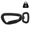 Grip Black-Neon Dog Leash, 20 mm, Twist-Lock Safety Hook, Long-Line Tracking Leash (15 m with Loop) view 3
