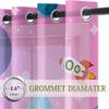 Odot 2-Piece Sheer Voile Curtain Set with Cute 3D Cartoon Planet Print, 132 x 182 cm, Purple view 2