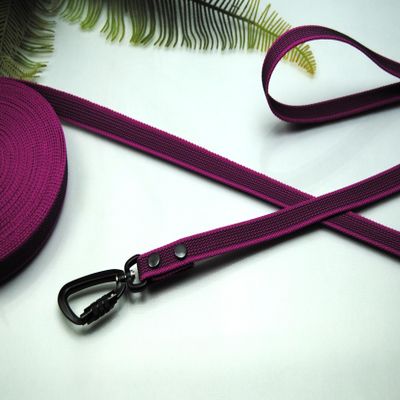 Grip Dog Leash Pink-Grey 20mm with Twist Lock Safety Hook (10m with Loop)