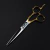 6-Inch Professional 440C Steel Gold Sheep Shears, Haircut Thinning Scissors view 1
