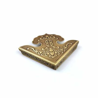 HTFKFW Metal Corner Protectors, Vintage Decorative Box Corners, 4-Pack, Bronze, 4 × 4 cm